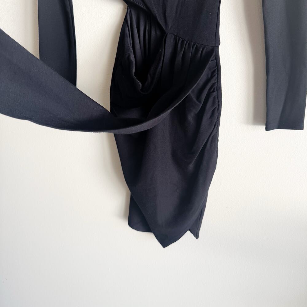 NBD Black Long Sleeve Vices Cutout Bodycon Mini Dress XS Sexy Going Out Party - Picture 5 of 11